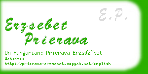 erzsebet prierava business card